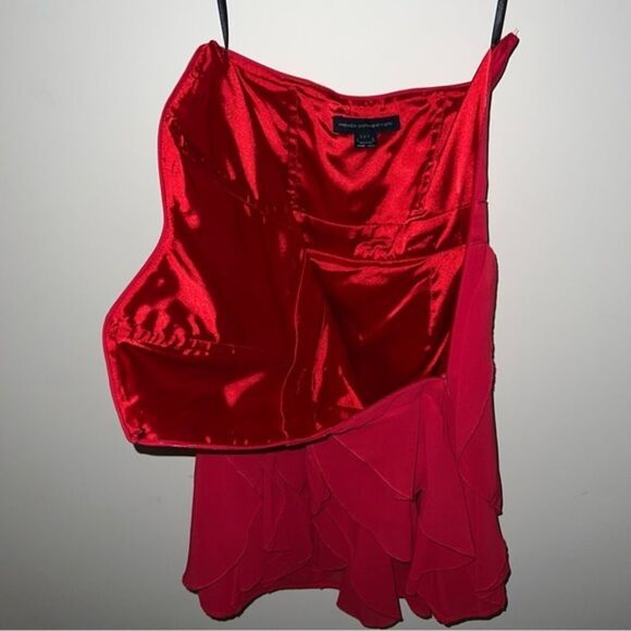 French Connection Women’s Candice Red Ruffle Dress‎ - Picture 8 of 11